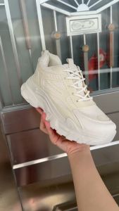 Tintinfashion 💖 ใบสีขาว รองเท้า สมวดสำหรับ เสริมส้น สไตล์เกาหลี 36-40 แมทช์ แสดงความสบาย