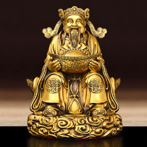 Tượng thần tài thái bạch minh quân bên nguyên bảo bằng đồng thau phong thuỷ Hồng Thắng