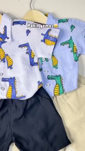 Setelan Kemeja Anak Cowok BRUNO (1-4 Tahun) Enzio Baju Berkuaitas