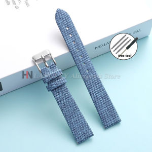 Vintage Denim Nylon Watch Strap Canvas Watch Band 8mm 10mm 12mm 14mm 16mm for Women Ultra Thin Replacement Universal Bracelets