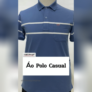 Áo Polo Nam VIỆT PHÁP Form Luxury - Thun 4 Chiều Sọc  lịch lãm sang trọng  2226