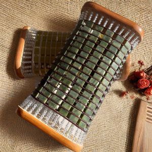 Áo Gối Rỗng Bằng Ngọc Bích Tự Nhiên Thủ Công Dây Thép Không Gỉ Mát Mẻ Thoáng Khí Lấp Lánh Cho Người Lớn Hình Chữ Nhật