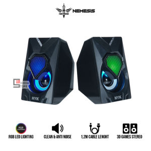 NYK SP-N04 RGB Nemesis Speaker Gaming Stereo Audio untuk Komputer PC Laptop Garansi Resmi 1 Tahun