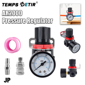 AR2000 Pressure Regulator 0-1MPA Air Pressure Gauge 1/4" Internal Thread Suitable For Air Compressors Pneumatic Tool Accessories