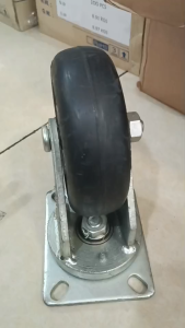Bánh xe đẩy Cao su đen siêu tải 600kg càng xoaycố địnhBánh xe rời phi 150mm -Happy Move