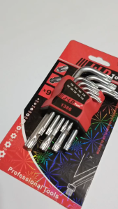JLD Kunci L Bintang Set 9pcs T10-T50 Kunci L Torx / Kunci Bintang / Kunci Bunga / Kunci L Set Tekiro