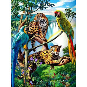 Jigsaw Puzzle 500/1000/1200/2000PCS Beautiful Leopard And Bird Scene For Adults Perfect For Quiet Evening Activity