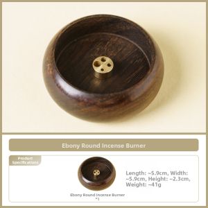 JISU | Elegant Non-Ash Drop Incense Burner Ebony Wooden Zen Incense Holder