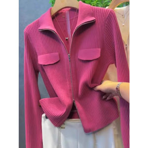Luxurious Double Zipper Design Womens Sweater