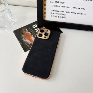 Luxury Metal Iphone 16Promax Phone Case Full Cover Electroplating Anti-fall Protection for Apple 15pm 14Promax 13p Durable Leather Shell