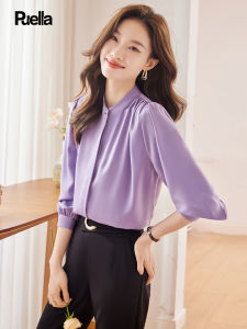 puella | Slimming Professional Purple Chiffon Blouse