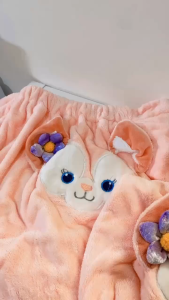 Set Khăn Tắm Nữ 2 Món Cáo LinaBell Hồng – Váy Quấn Tắm + Mũ Quấn Tóc Cute Khăn Tắm Nữ Mềm Mịn Thấm Hút Tốt