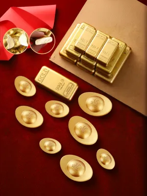 SHANYANG | Wealth Attracting Mini Solid Brass Gold Ingot Ornament One Tael