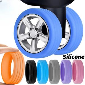 8/16pc Suitcase Wheels Protection Travel Luggage Caster Silicone Reduce Noise Cover