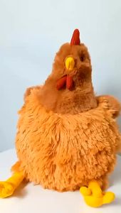 23cm Simulation Chicken Plush Toy Stuffed Animal Doll Furry Chicken Doll Kid Toy Cartoon for Kid Birthday Christmas Gift