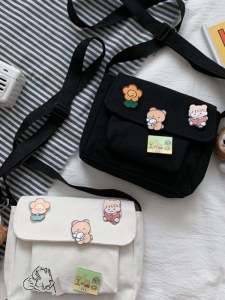 Japanese Harajuku Crossbody Bag: A Cute Canvas Shoulder Bag for Girls in 2023