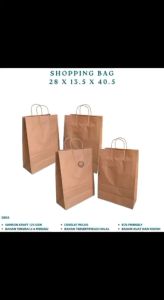 Paper Bag Shopping Bag Kraft Tas Kertas Kantong Belanja 28x13.5x40.5 (Isi 1 Pcs-SBG5)