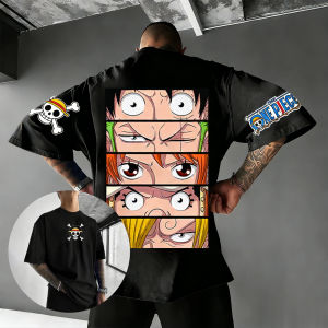 Bandai | One Piece Anime Luffy Zoro Sanji Nami Loose Tee Men Women Y2K Graphic T-Shirt Short Sleeve Streetwear Casual Tops 2026 Summer