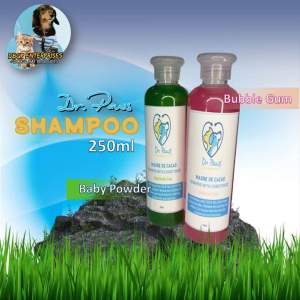 Dr. Paws Madre de Cacao Pet Shampoo with Conditioner - Baby Powder & Bubble Gum Scents - Anti Tick Flea