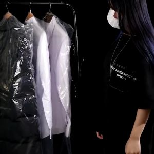 MD MOHS DIAGNOSTICS 50pcs Clear Plastic Polythene Garment Cover Dry Cleaner Dress Bag Clothes