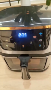 SG 【Ready Stock】 Ultra-large capacity 12-liter air fryer equipped with a digital touch screen control panel is easy to operate and is a multi-functional healthy oil-free cooking device suitable for families.