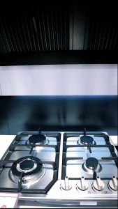 Elegant 4-Burner Gas Cooktop with Anti-Melt Metal Knobs Easy Clean High-Heat Resistant Portable Gas Stove