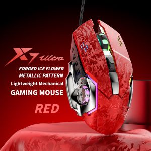 NexusClick 2026 New Wired Gaming Mouse 6 Buttons RGB Colorful Lighting 7200 DPI Ergonomic Office Game Mice for Computer Mac iOS