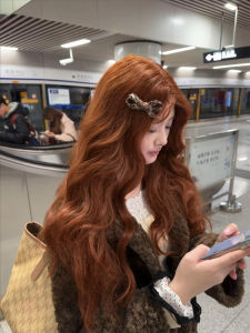 กิ๊บติดผมลายเสือดาวขนนุ่มสไตล์เกาหลีสำหรับผู้หญิง กิ๊บติดผมด้านข้าง ทรงปากเป็ด ตกแต่งผม หางหน้า แฟชั่นฤดูใบไม้ร่วง/ฤดูหนาว