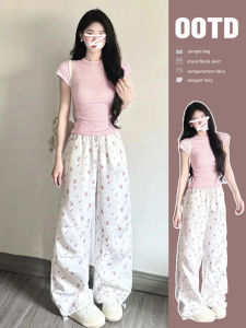 Summer Short Sleeve Slim Fit Pink T-Shirt Womens Base Shirt Inner Wear Short Style Sweet Japanese Style Casual Simple Design