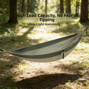 Portable Lightweight Double Adult Hammock With Thickened Anti-Tip Design