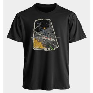 2025 Star Wars Peripheral Printed Cotton Short Sleeve American Mens and Womens Summer Loose Daily Commuter Crew Neck T-Shirt