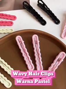 Alobeauty - [Isi 3 Pcs] Wavy Hair Clips Jepit Rambut Bentuk Gelombang Jepit Bebek Aksesoris Rambut Wanita