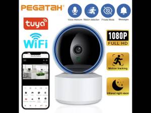 PTZ WiFi Camera Baby Monitor 360° Auto Tracking 2 Way Audio Motion Detection Night Vision ONVIF Tuya Smart Home IP Cam