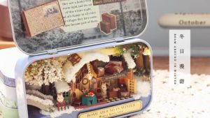Emerie Yara DIY Miniature Dollhouse Kit - Roam Around In Winter - w/ LED Lights - Hobby | Craft | Gifts
