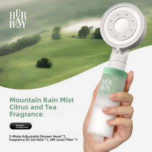 HURRAYFOUR | Aromatherapy Filter Showerhead with Water Purification and Pressure Boosting for Home Use
