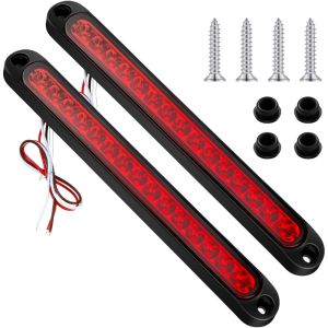 2 PCS 10 นิ้ว 15 LED Trailer ไฟท้ายบาร์หยุดเลี้ยวชุดที่สามเบรค Strip 12 ถึง 24 โวลต์ระบุ light fo