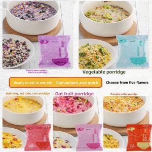 Instant Porridge Mix Quinoa Oats Barley Rice Corn Pumpkin No-Cook Breakfast Soup Convenient Quick-Food Meal Replacement Soup