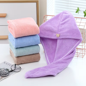 Quick-Dry Hair Towel for Women Long Hair Soft High Absorbent Microfiber Dry Hair Cap Elastic Non-Slip Shower Turban Bath Hat