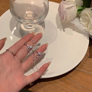 Symmetrical Mermaid Earrings Pearl Tassel Studs Luxury Personality New Model Fashion Jewelry Ear Cuff No Brand Registered