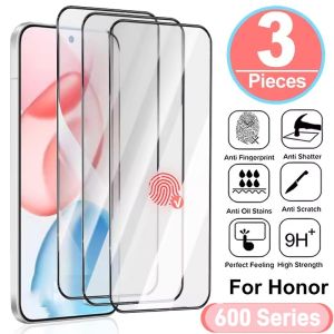 3Pcs HD Tempered Glass Films for Honor 600 Pro Lite Full Coverage Ultra-clear Hardness Protective Cover for Honor 600 Series