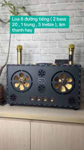 Loa Xách Tay Karaoke LEONG L8013 Kèm 2 Micro Siêu Ngon Công Suất Cực Đại 600W Loa 2 Bass 20cm Siêu Trầm + 4 Treble Âm Thanh Sáng Ấm Bass Cực Mạnh Bluetooth 5.0 AUX USB Bộ Xử Lý DSP Echo Delay
