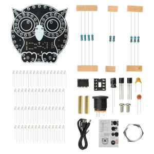 Aideepen | DC 5V LED Owl Touch Lamp DIY Electronic Crafting Touchable Nightlight Ornament Circuit Board Soldering Practice Kit