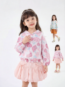 DUDUJIA | Áo Khoác Chống UV Vật Lý Nhẹ Nhàng 100% Cotton Cho Bé Gái