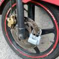 Gembok Alarm motor kunci cakram anti maling gembok kunci pagar rumah ukuran Besar besi 11mm. 