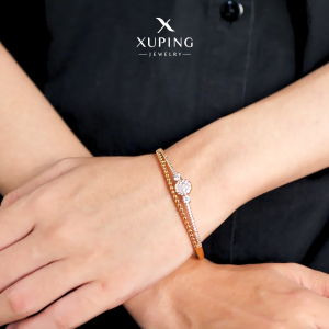 Xuping Gelang Bangle Emas Biji Lada Motif Bunga 0131220020