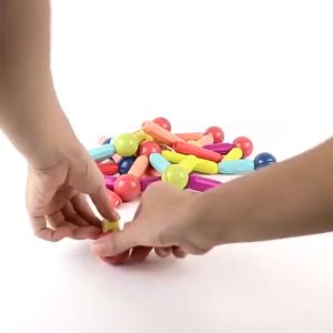 Educational Toy  Kids Magnetic Stick Balls Building Toy Blocks 3d Baby Shape 84 Pcs Set Gift
