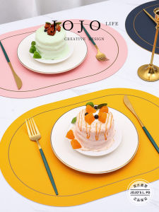 American Style Dining Table Mat Leather Western Dining Pad Heat Resistant JOJOS L. PD.Loyalty Square Home Use Restaurant