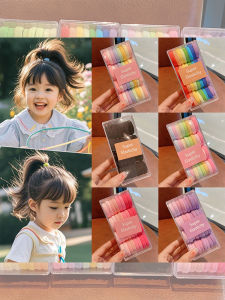 High Elasticity Hair Ties for Girls Non-Damaging Colorful Head Ropes Kids High Ponytail Knots Fashionable Hair Accessories