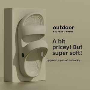 Mens Outdoor Driving Slippers Summer Anti-Slip Odor-Resistant EVA Comfortable Flat Footwear Casual Style Foot Cover