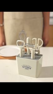 GOLIFE Kitchen Knife Set Original 5/6PCS Kitchen Utensils Set Chef Knife Scissors Paring Knife Organizer Storage